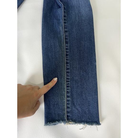 Lauren Ralph Lauren Women’s Premier Straight Ankle Jeans Size 6 Distressed Hem - Picture 10 of 12